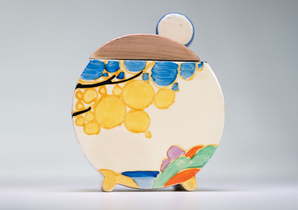 Clarice Cliff bizarre jam pot